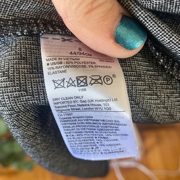 Banana Republic Fit and Flare Dress Grey Black Lace Tweed size 8 Short Mini - Picture 5 of 5